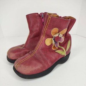 Umi Toddler Girls Boots Zip Up Crocodile Size 25 US 8.5 P1